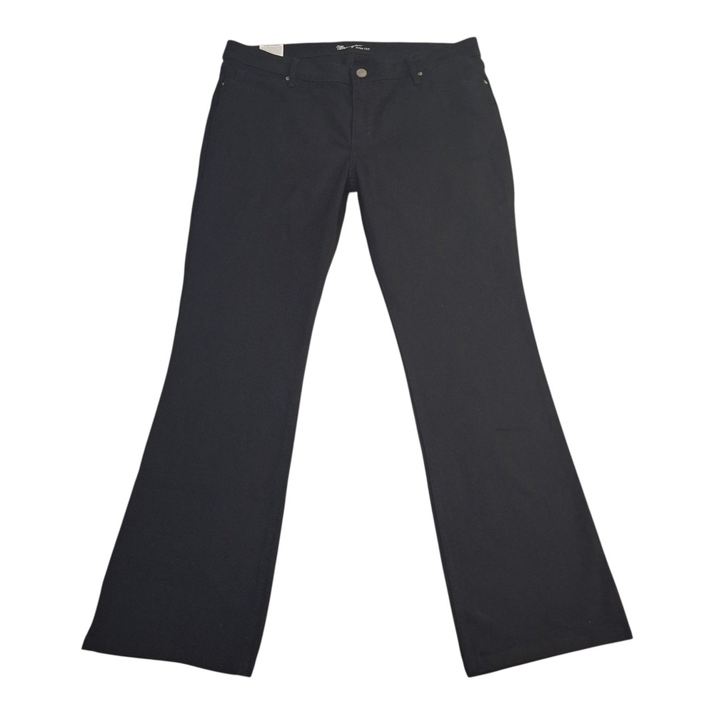 Wrangler Boot Cut Pants Women Size 19x32 Black Deep Dyed Stretch Jeans NWT